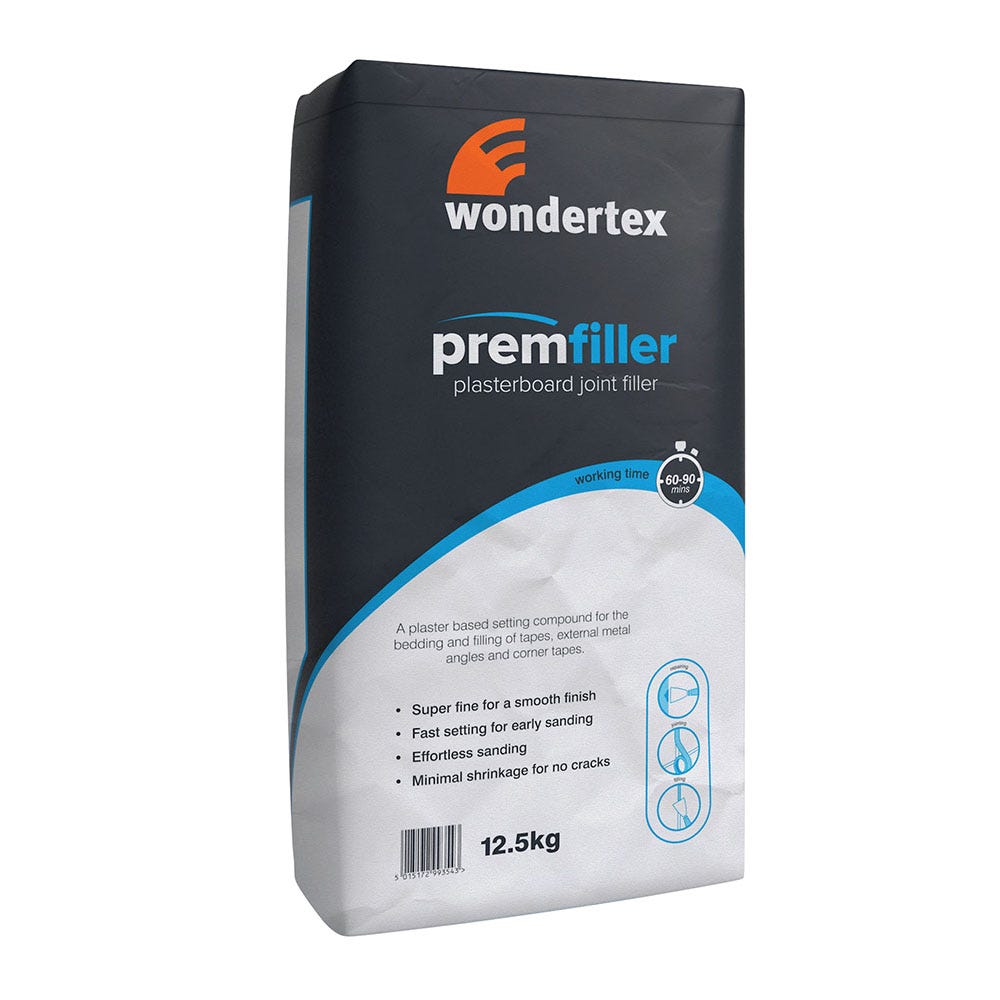 Wondertex Prem Filler Plasterboard Joint Filler 12.5kg