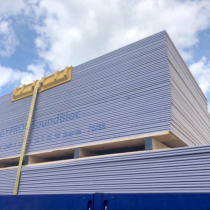 12 5mm British Gypsum Gyproc Soundbloc Plasterboard Tapered Edge 2400mm X 1200mm 8 X 4