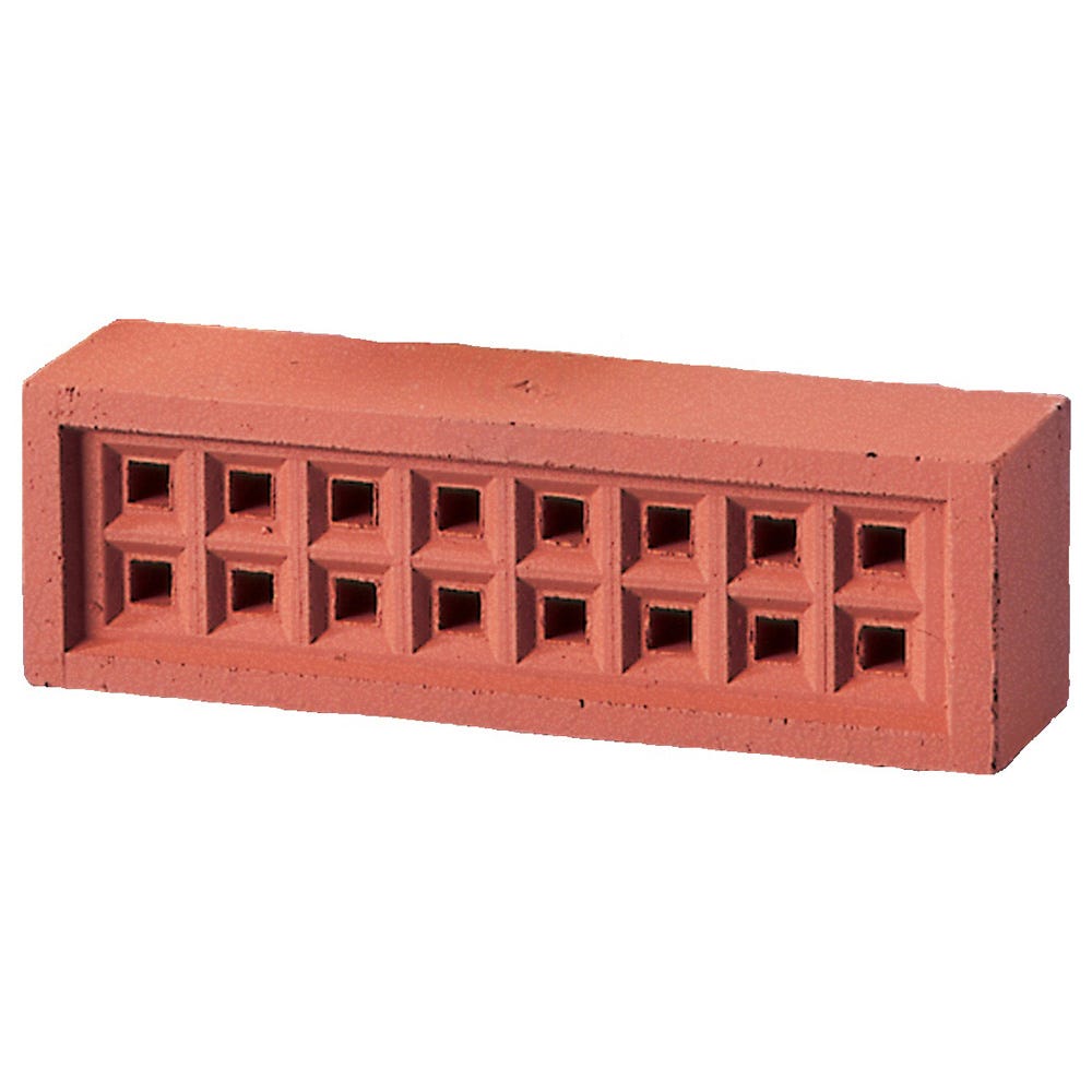 215mm 65mm x 50mm Redbank Clay Square Hole Air Brick Red