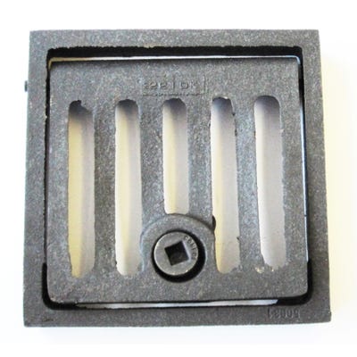 152mm x 25mm Gully Grating Square Grid Hinged & Locking Frame