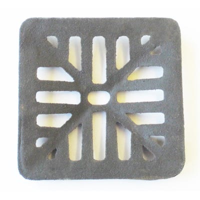 229mm x 229mm x 13mm Gully Grating Square Grid Black Coated
