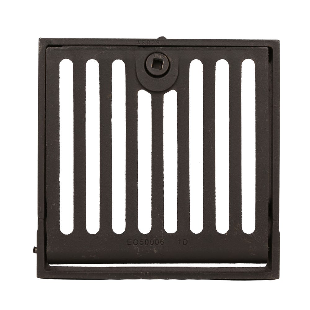 229mm x 25mm Gully Grating Square Grid Hinged & Locking Frame