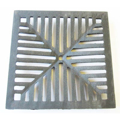 305mm x 305mm x 13mm Gully Grating Square Grid Black Coated