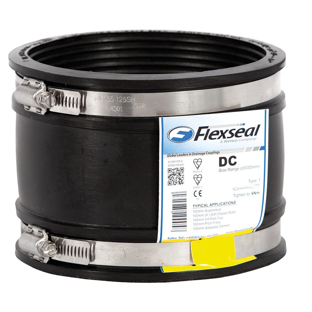Fernco 50mm - 65mm Flexible Drain Coupling