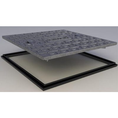 600mm x 450mm 10T Steel Solid Top Manhole Cover & Frame