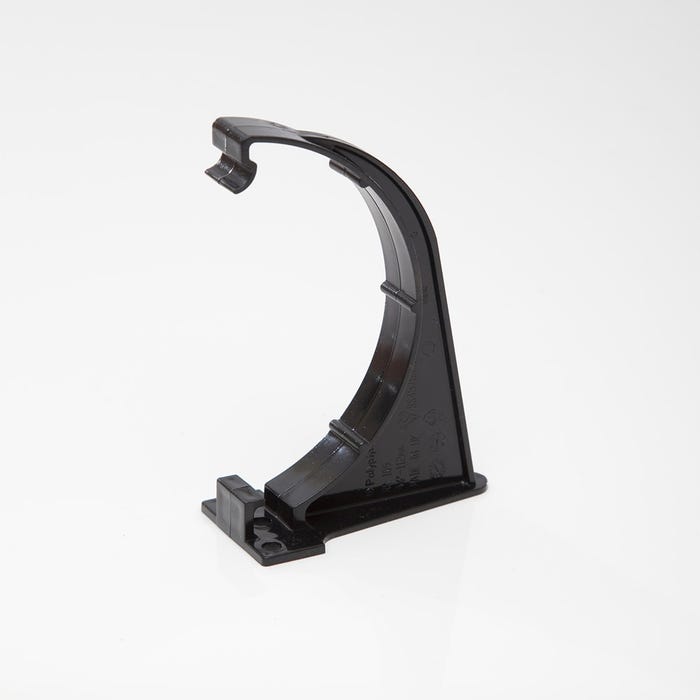 150mm Polypipe Half Round Gutter Fascia Bracket Black Rl609b