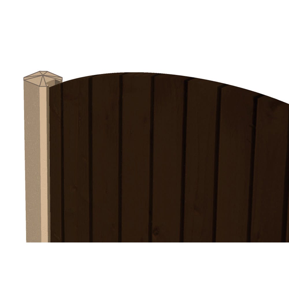 8' Slotted Concrete End Post 94mm x 109mm x 2440mm