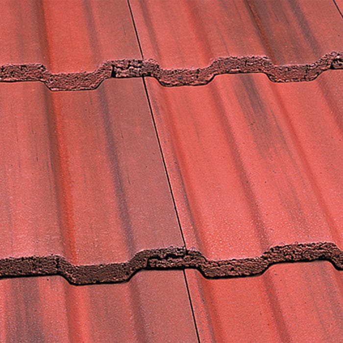 Marley Ludlow Plus Interlocking Roof Tile Concrete Old English Dark Red 387mm X 230mm