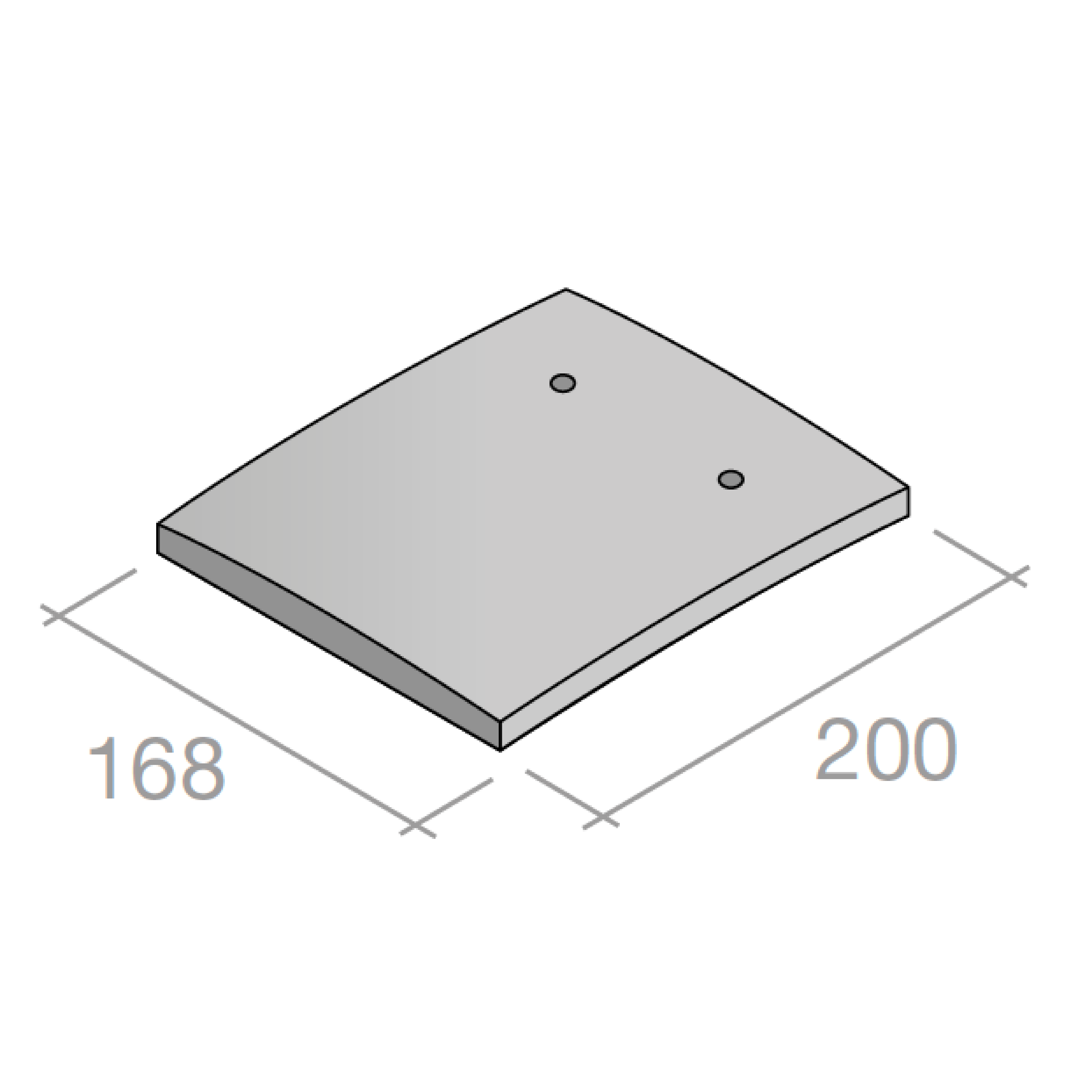 Marley Plain Eaves Tile Concrete Old English Dark Red 200mm x 168mm