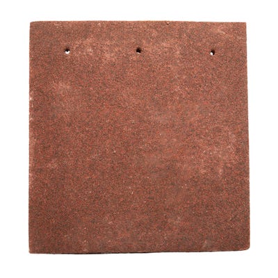 Marley Plain Gable Tile (Tile & A Half) Concrete Dark Red 248mm x 267mm