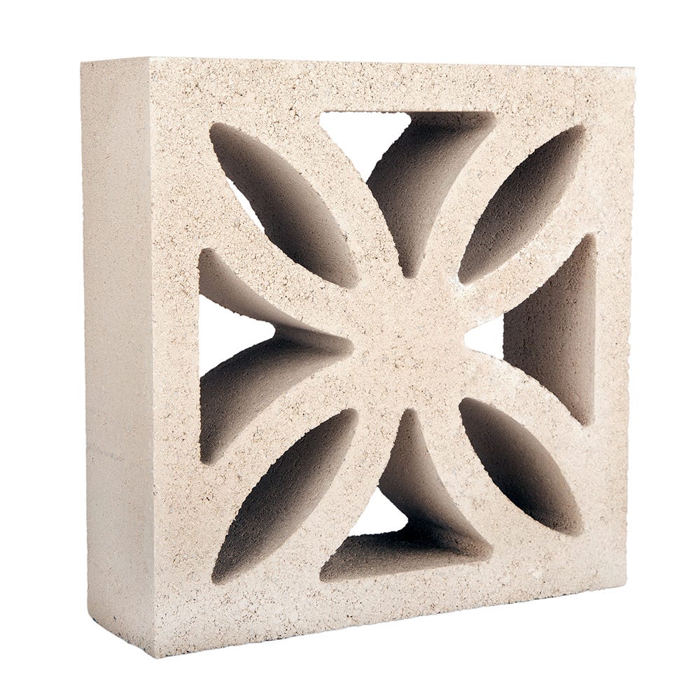 Bradstone 290mm x 90mm x 290mm Screenwall Leaf Walling Block