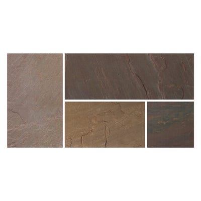 Bradstone Blended Sandstone Paving Burnt Umber Patio Pack (19.52m²)