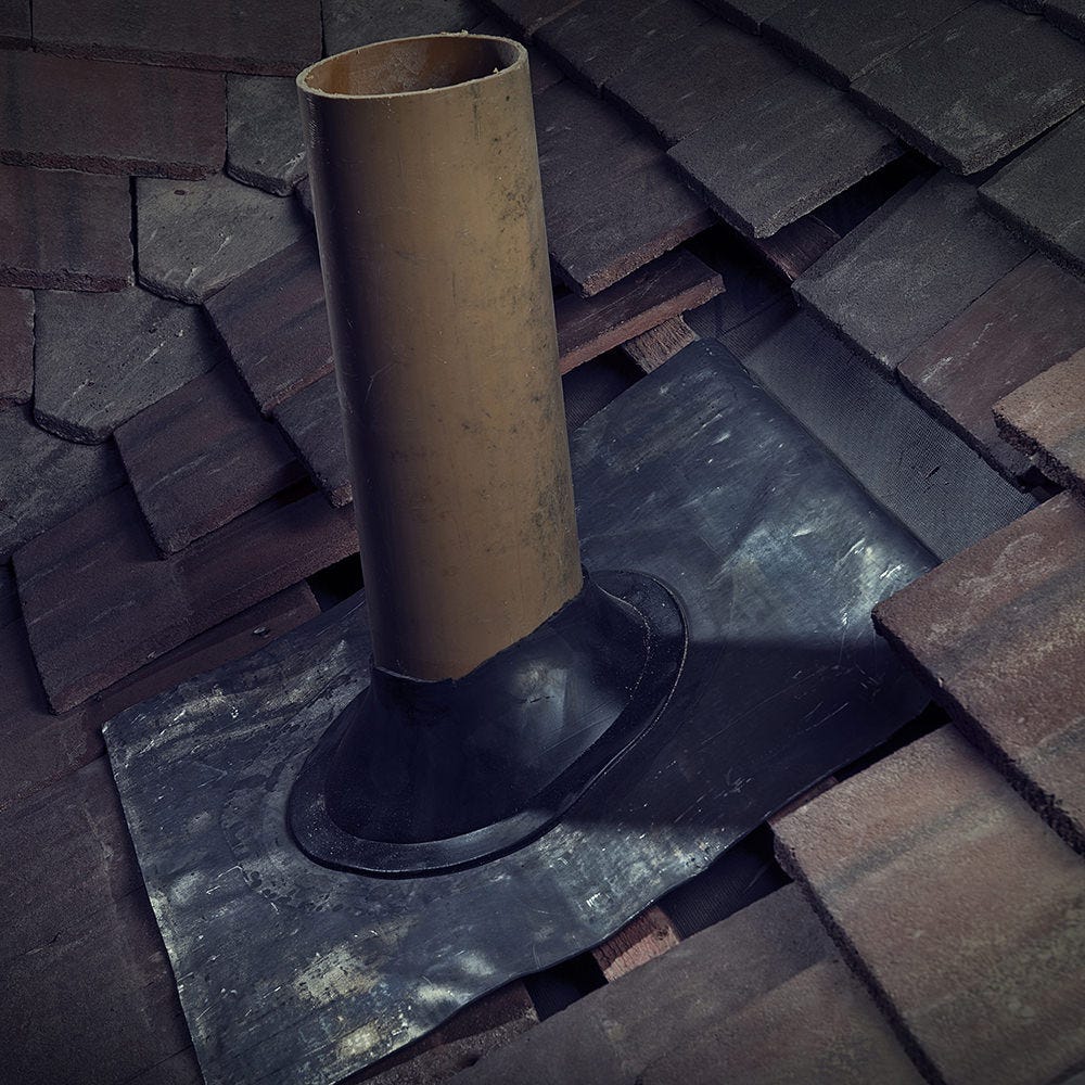 Product image for 450mm X 450mm Flexible Lead Weathering Slate For Pitched Roofs 20-40°