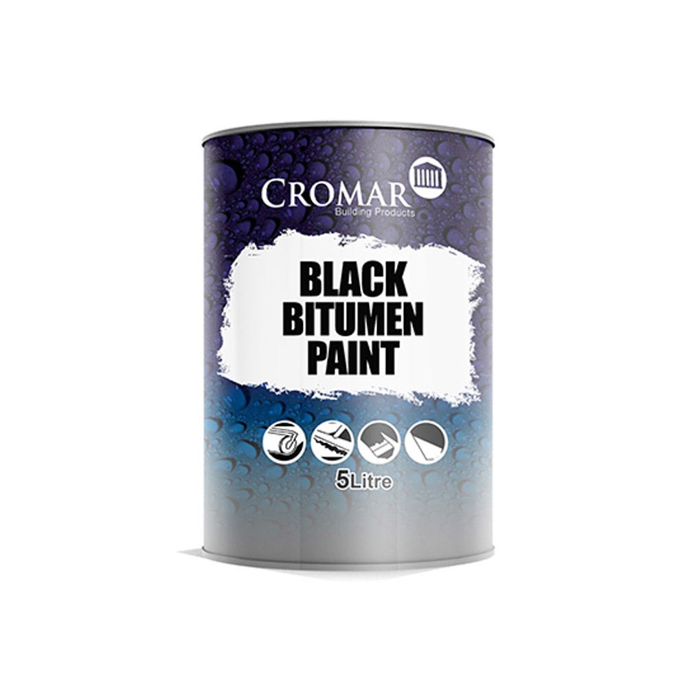 Product image for Cromar Black Bitumen Paint 5L