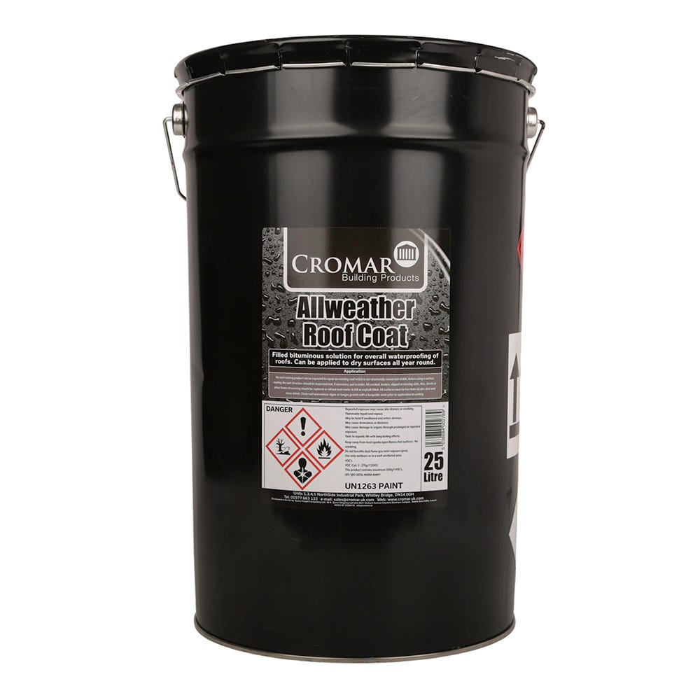 Cromar Bituminous All Weather Roof Coat 25L