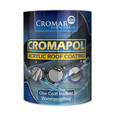 Cromar Cromapol Acrylic Waterproof Roof Coating Black 2.5kg