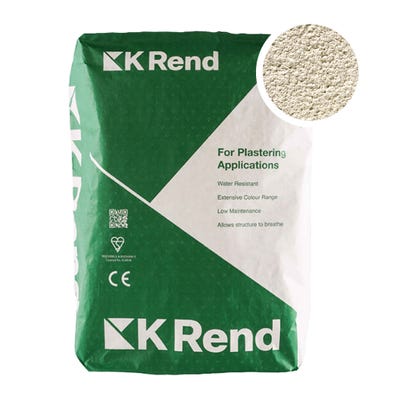 K Rend Silicone K1 Sterling White Scraped Render Coat 25Kg Pallet of 40