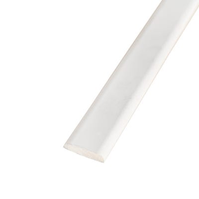 6mm x 28mm Primacell uPVC D Mould Section Trim 5000mm White