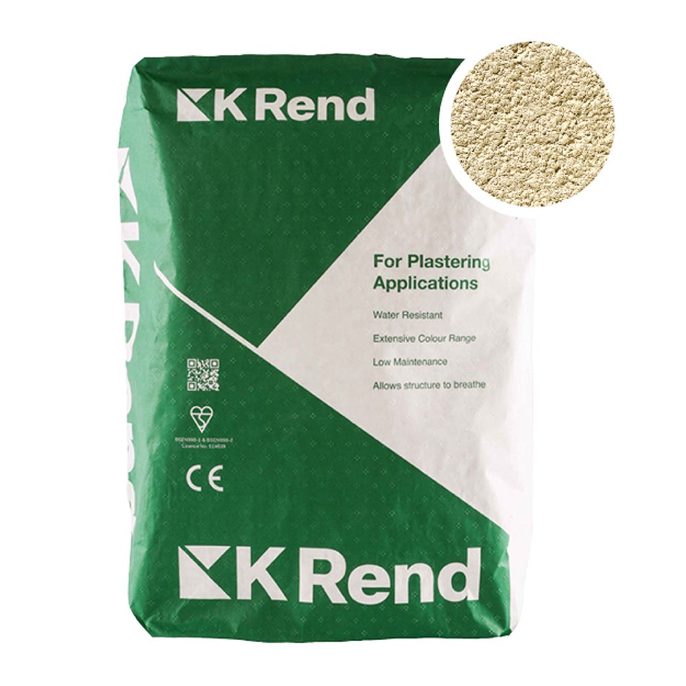 K Rend Silicone K1 Oatmeal Scraped Render Coat 25kg Pallet of 40