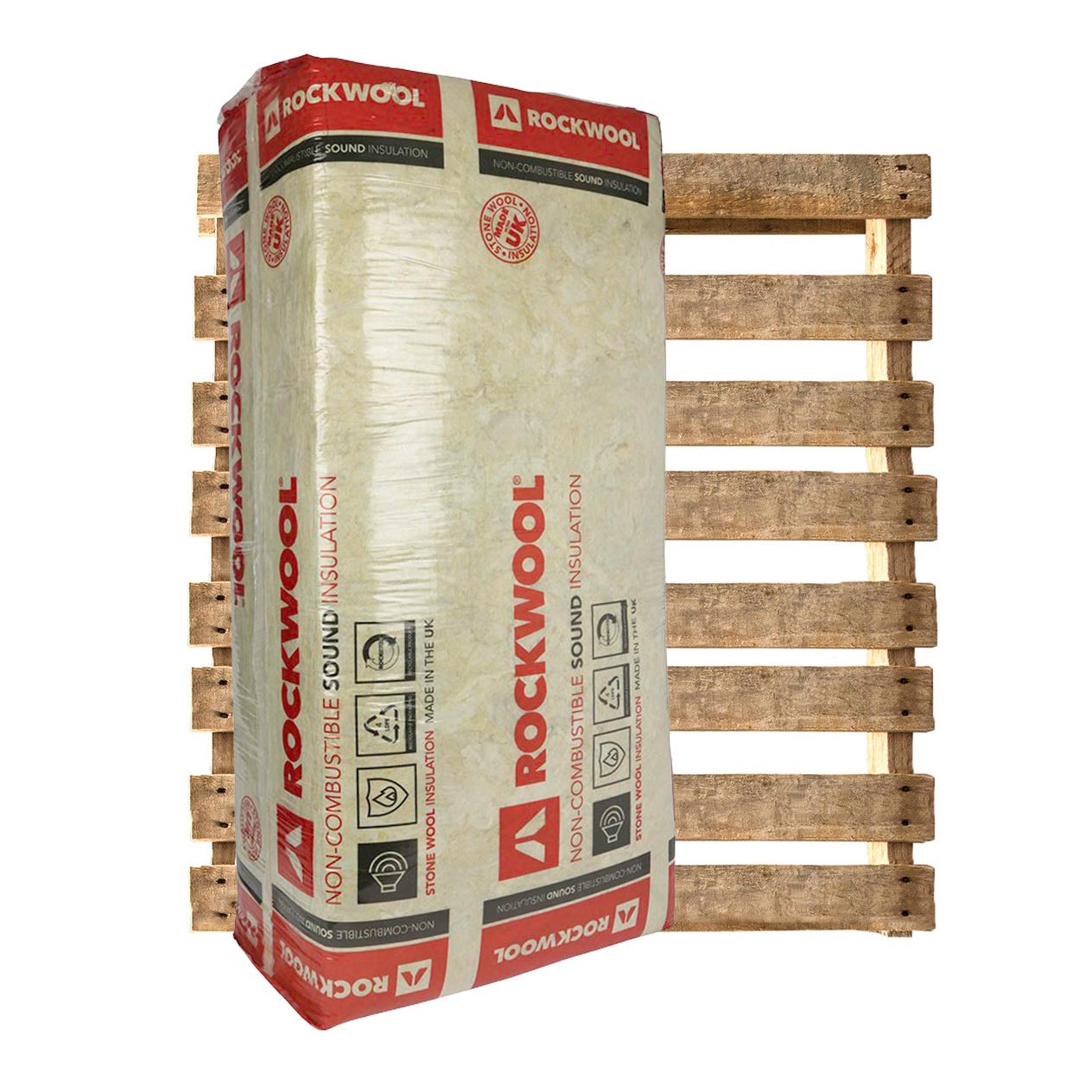100mm Rockwool Sound Insulation Slab 1200mm x 600mm Pallet of 15 (64.8m²)