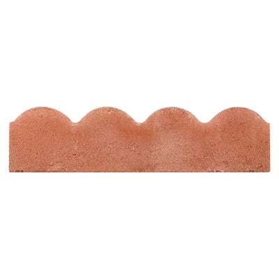Bradstone 600 x 150 x 50mm Red Scalloped Edging Pack of 48