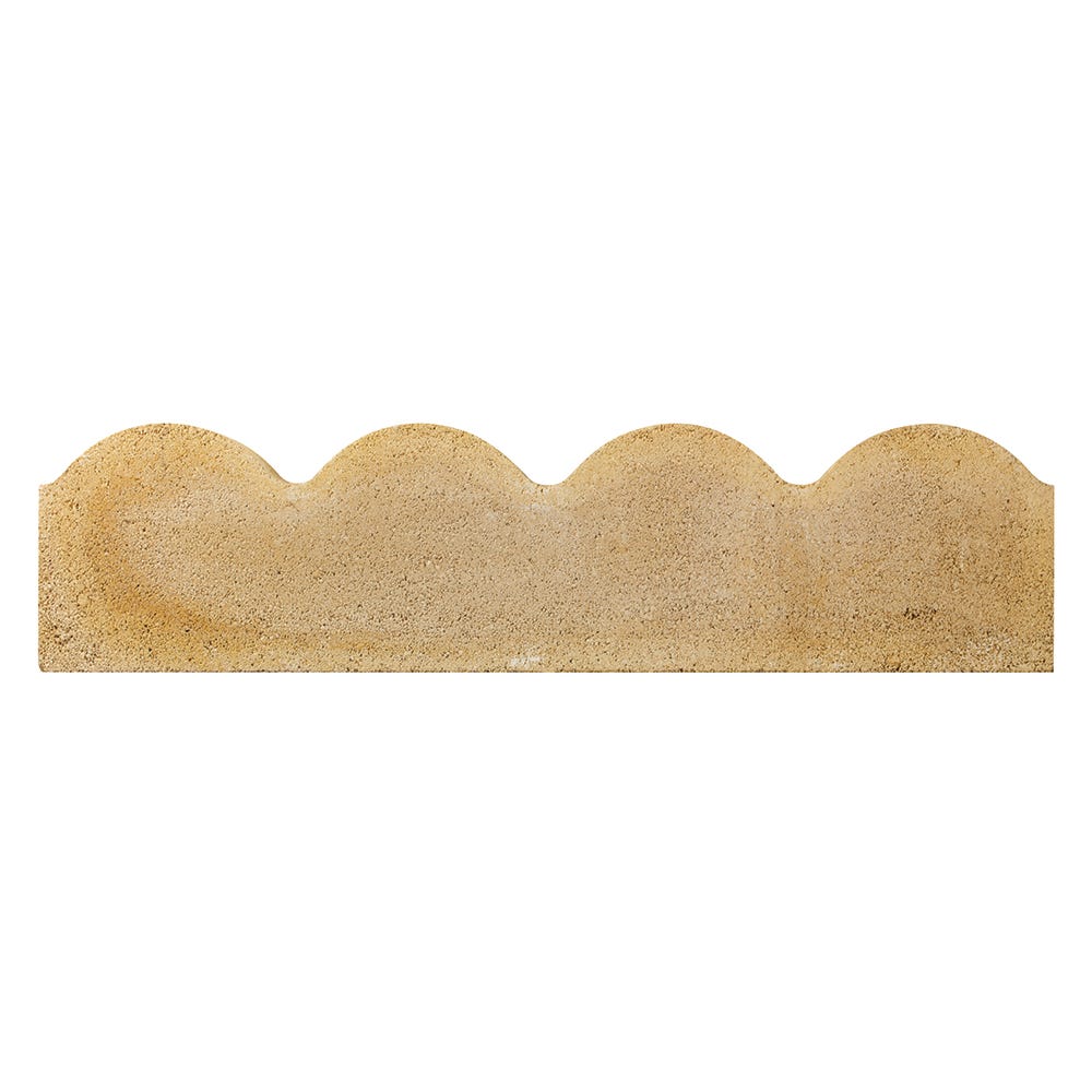 Bradstone 600 x 150 x 50mm Buff Scalloped Edging Pack of 48