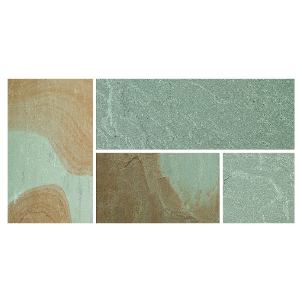 Bradstone 900 x 600 x 18mm Blended Sandstone Paving Rustic Grey Pack of 28 (14.9m²)