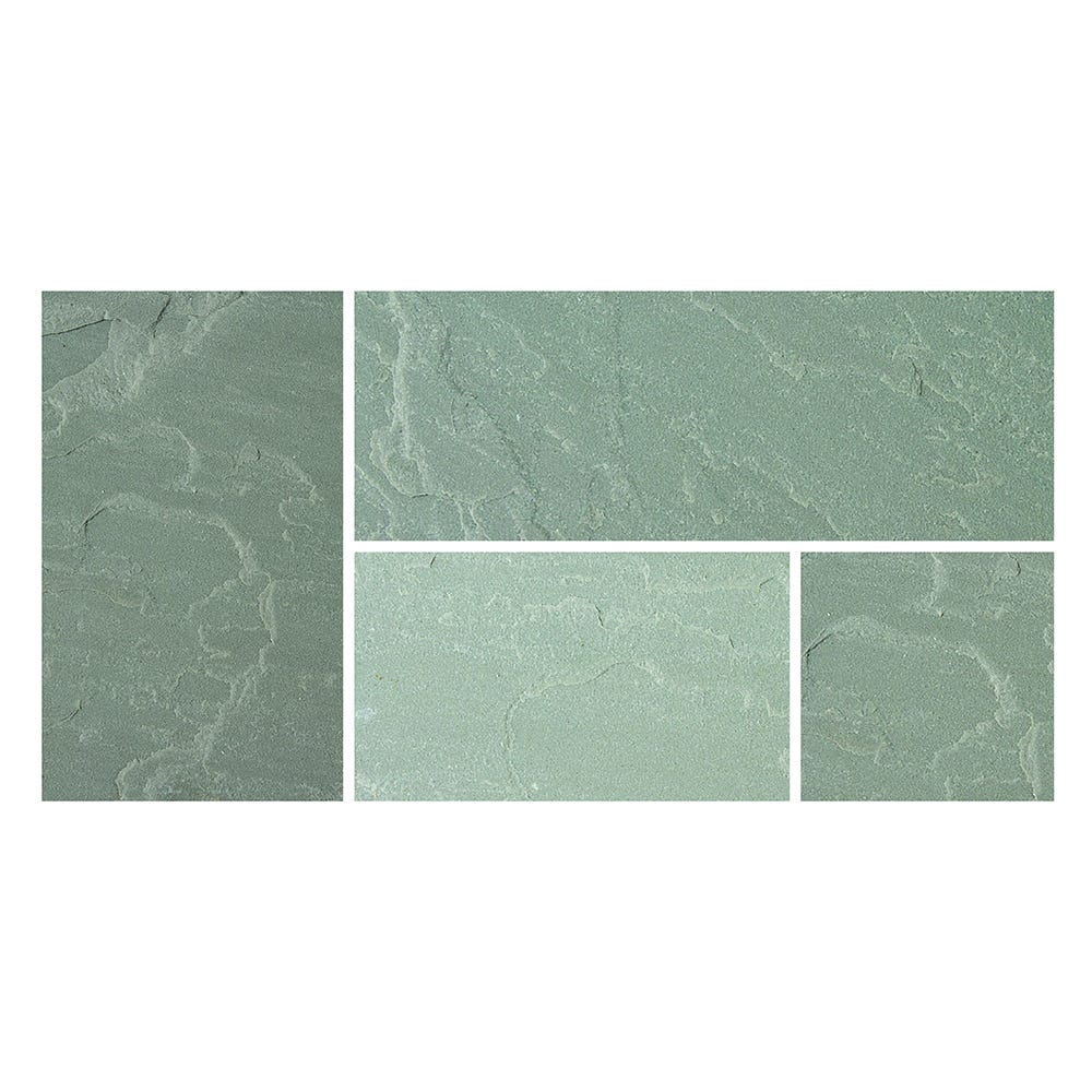 Bradstone 300 x 300 x 22mm Natural Sandstone Paving Silver Grey Pack of 85 (8.15m²)