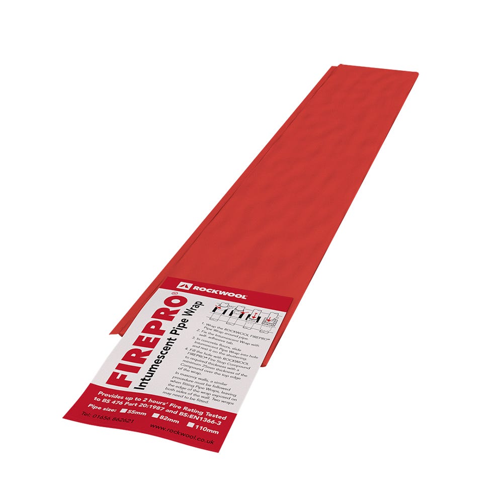 Rockwool 110mm Fire Rated Intumescent Pipe Wrap