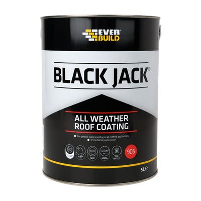 Everbuild 905 Black Jack All Weather Roof Coating Black 5L