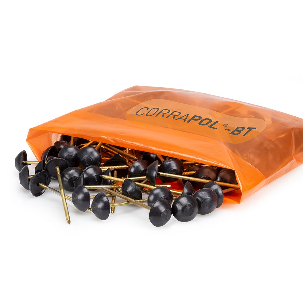 Image of Corrapol-BT Corrugated Bitumen Fixings 100 Pack Black