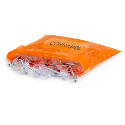 Corrapol Clear 60mm Fixings Pack of 10