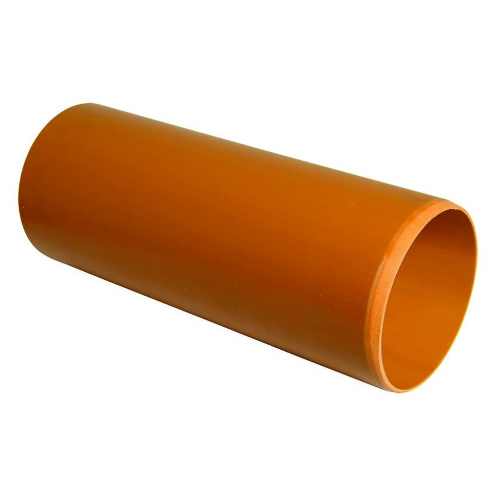 Product image for 110mm FloPlast Underground Pipe Plain Ended 6000mm