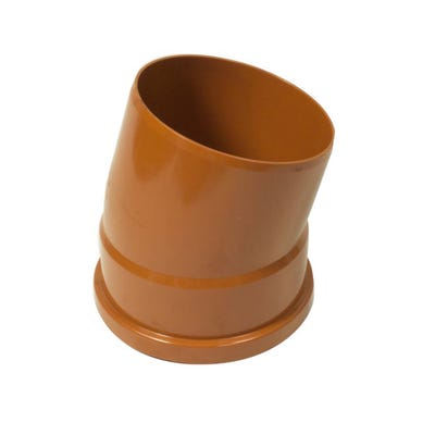 110mm FloPlast Underground 15° Bend Single Socket