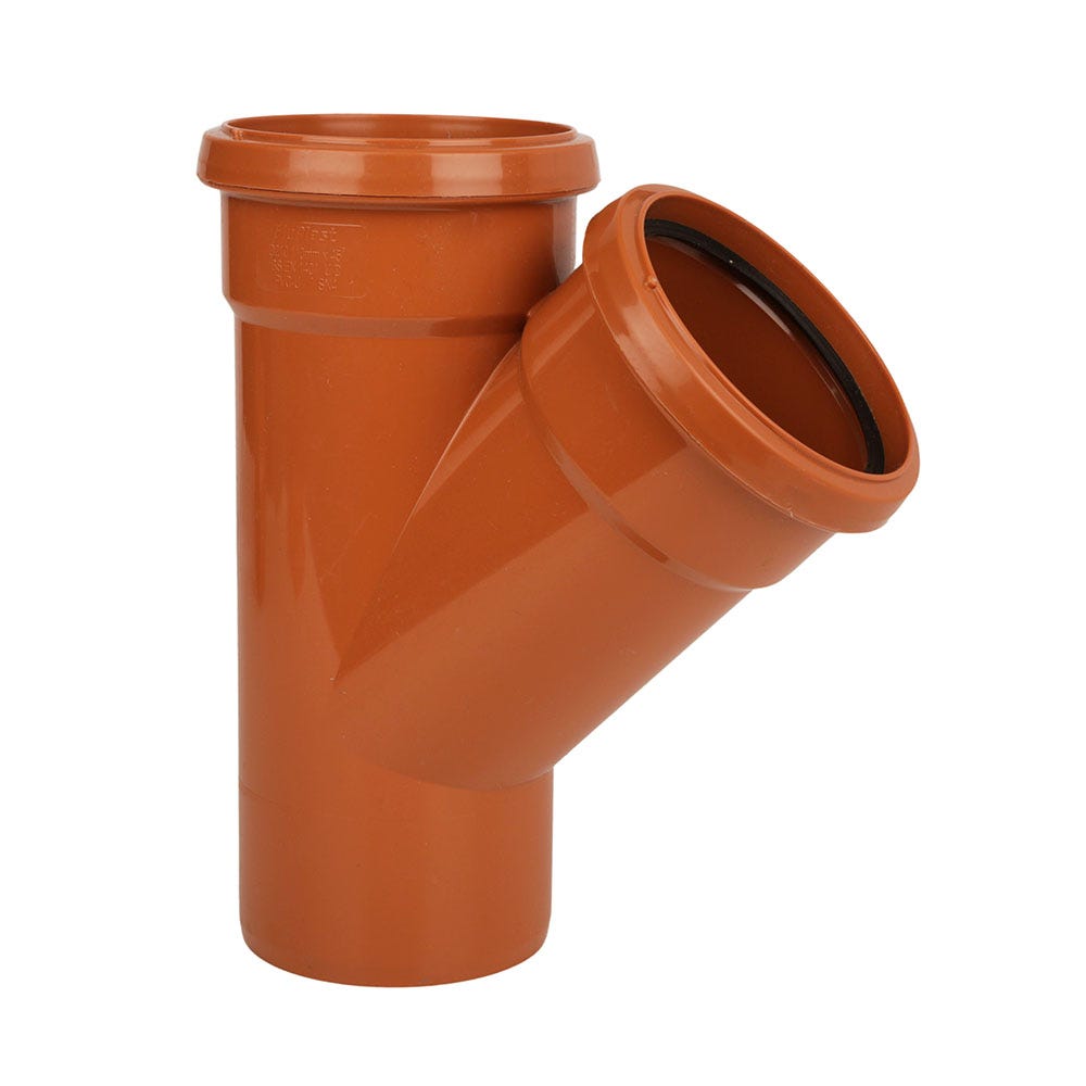 Product image for 110mm 45 Degree Equal Junction Double Socket