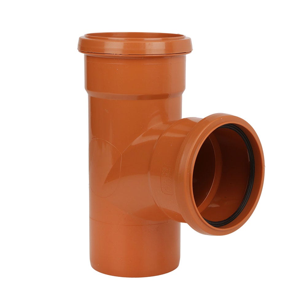 110mm FloPlast Underground 87.5° Equal Junction Double Socket