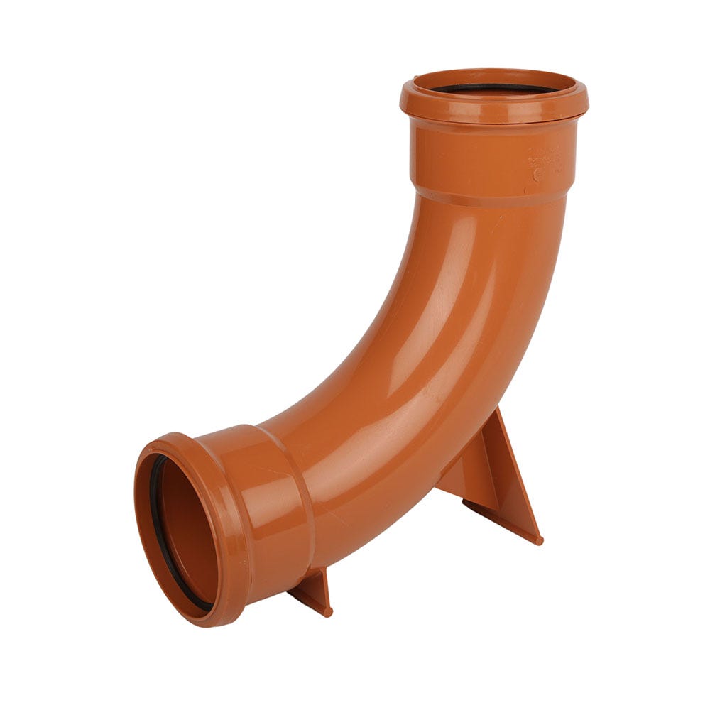 110mm FloPlast Underground 87.5° Rest Bend Double Socket