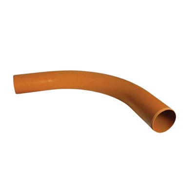 110mm FloPlast Underground 87.5° Large Radius Bend Plain Ended