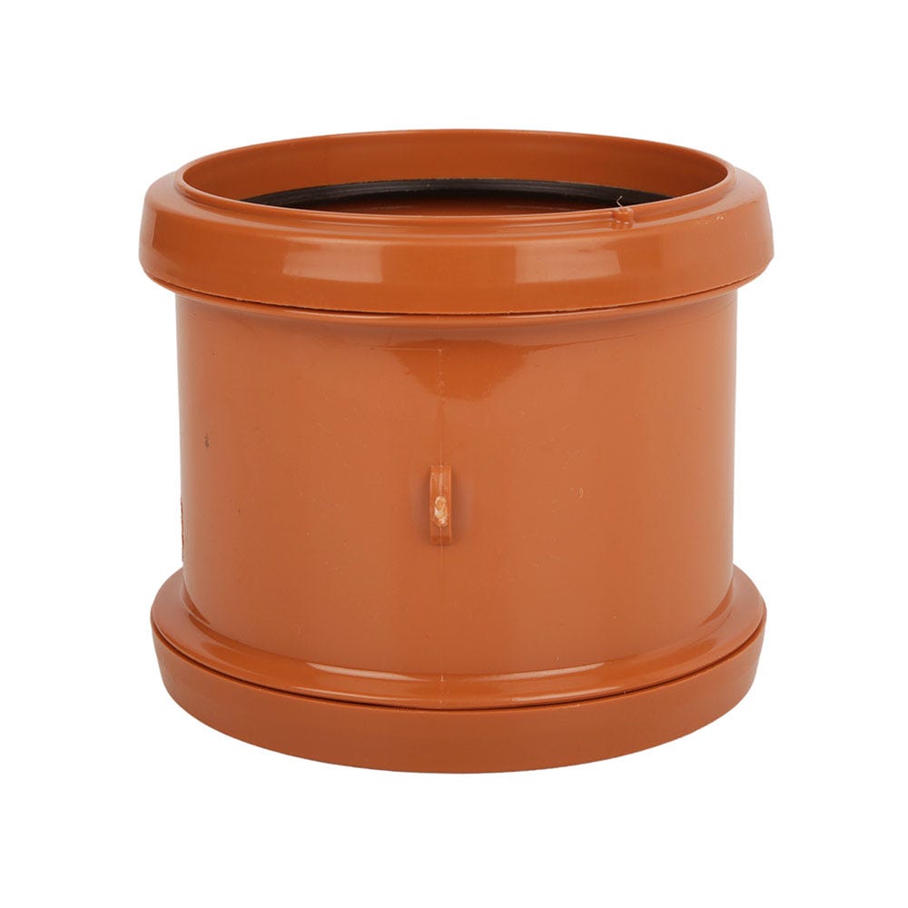 Image of FloPlast Push-Fit Double Socket Underground Pipe Coupling 110mm