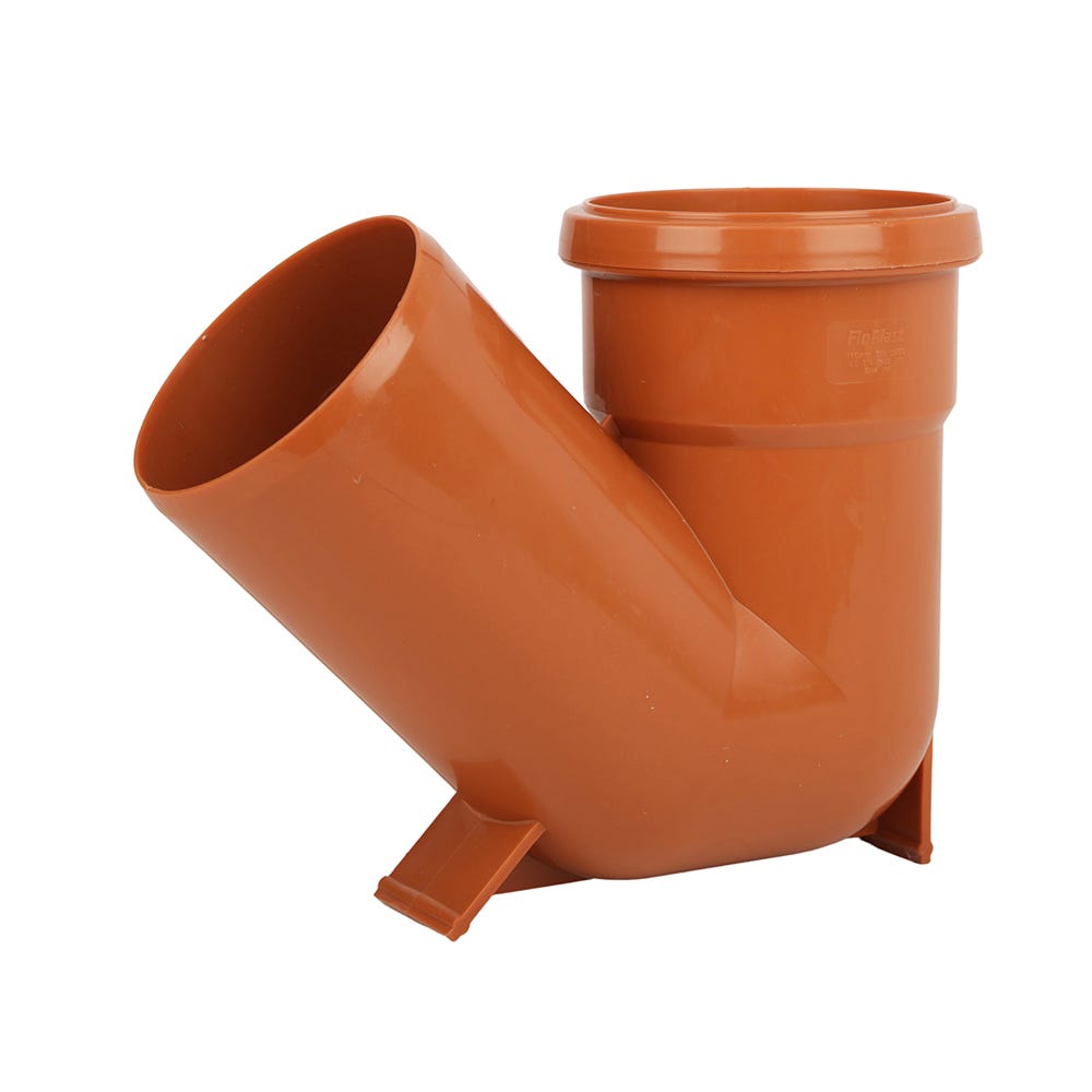 Product image for FloPlast Push-Fit 45° Single Socket Universal Gully Trap 110mm