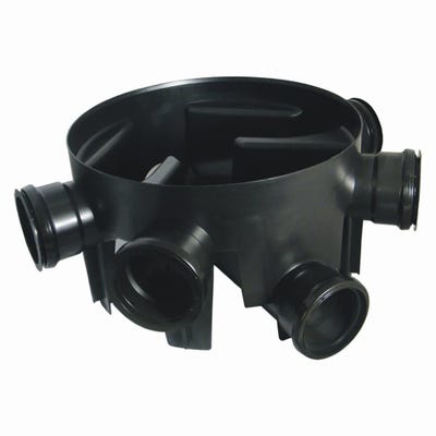 450mm Ø x 270mm FloPlast Push-Fit 5 Inlet Fixed Inspection Chamber Base