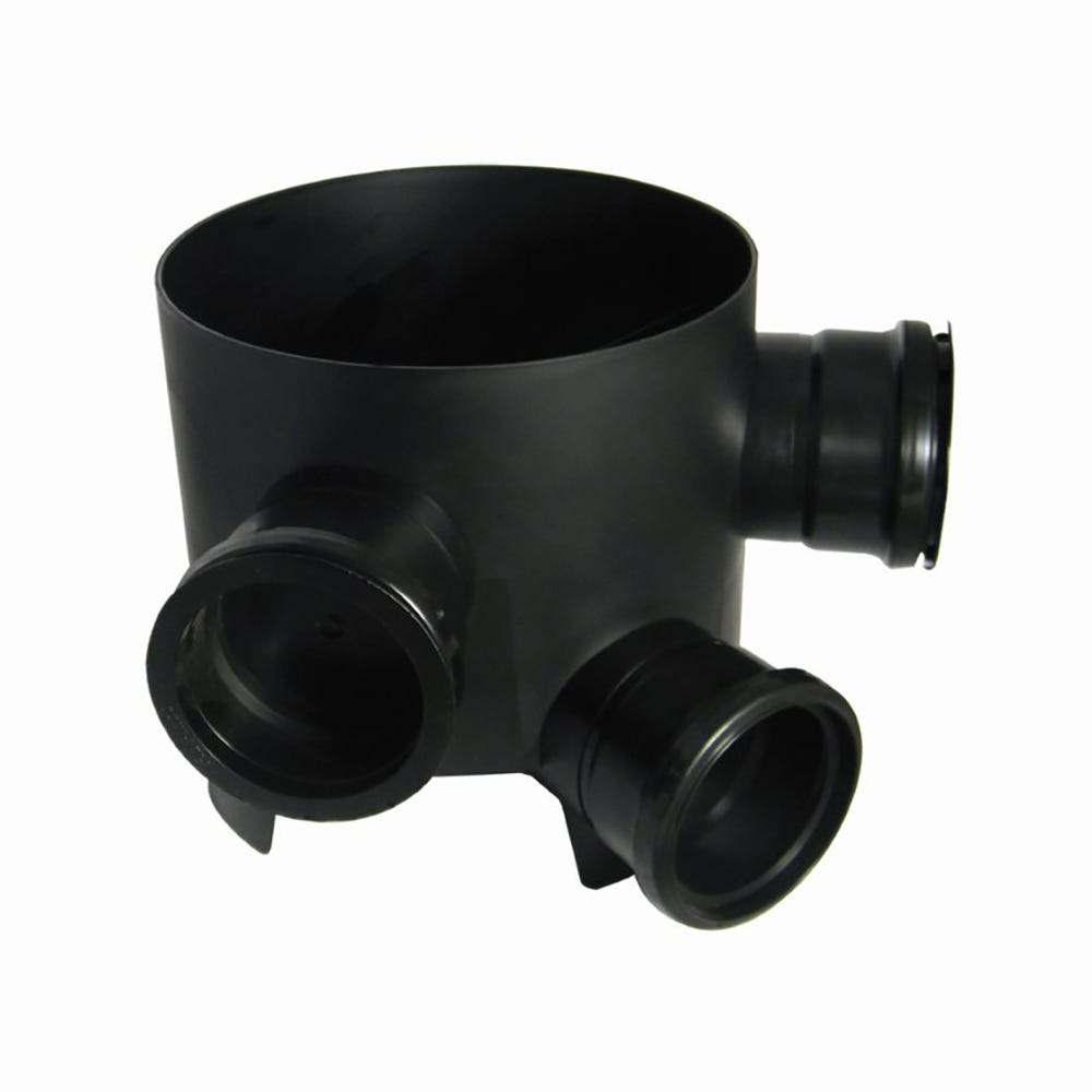 300mm Ø x 270mm FloPlast Push-Fit 3 Inlet Fixed Inspection Chamber Base