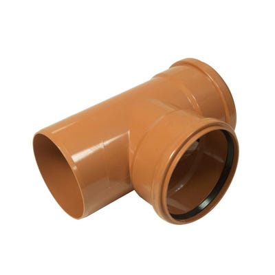 160mm FloPlast Underground 87.5° Equal Junction Triple Socket