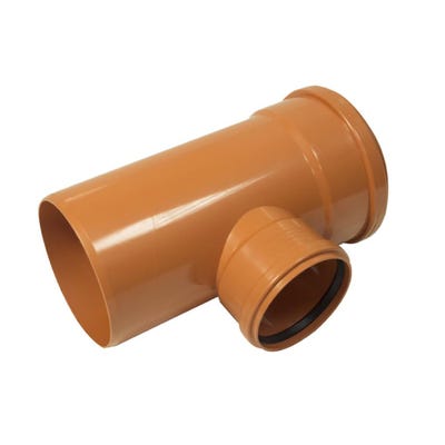 160mm x 110mm FloPlast Underground 87.5° Unequal Junction Double Socket