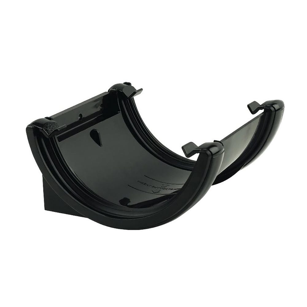 112mm FloPlast Half Round Gutter Union Bracket Black