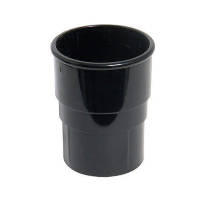 68mm FloPlast Round Downpipe Connector Socket Black