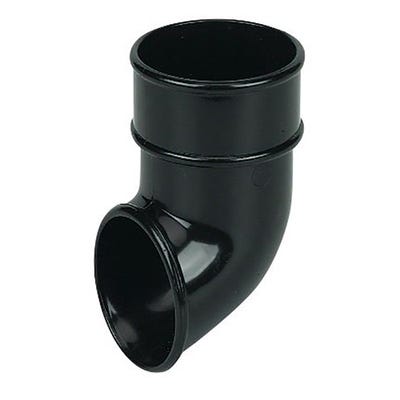 68mm FloPlast Round Downpipe Shoe Black