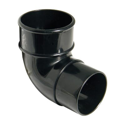 68mm FloPlast Round Downpipe 92.5° Offset Bend Black