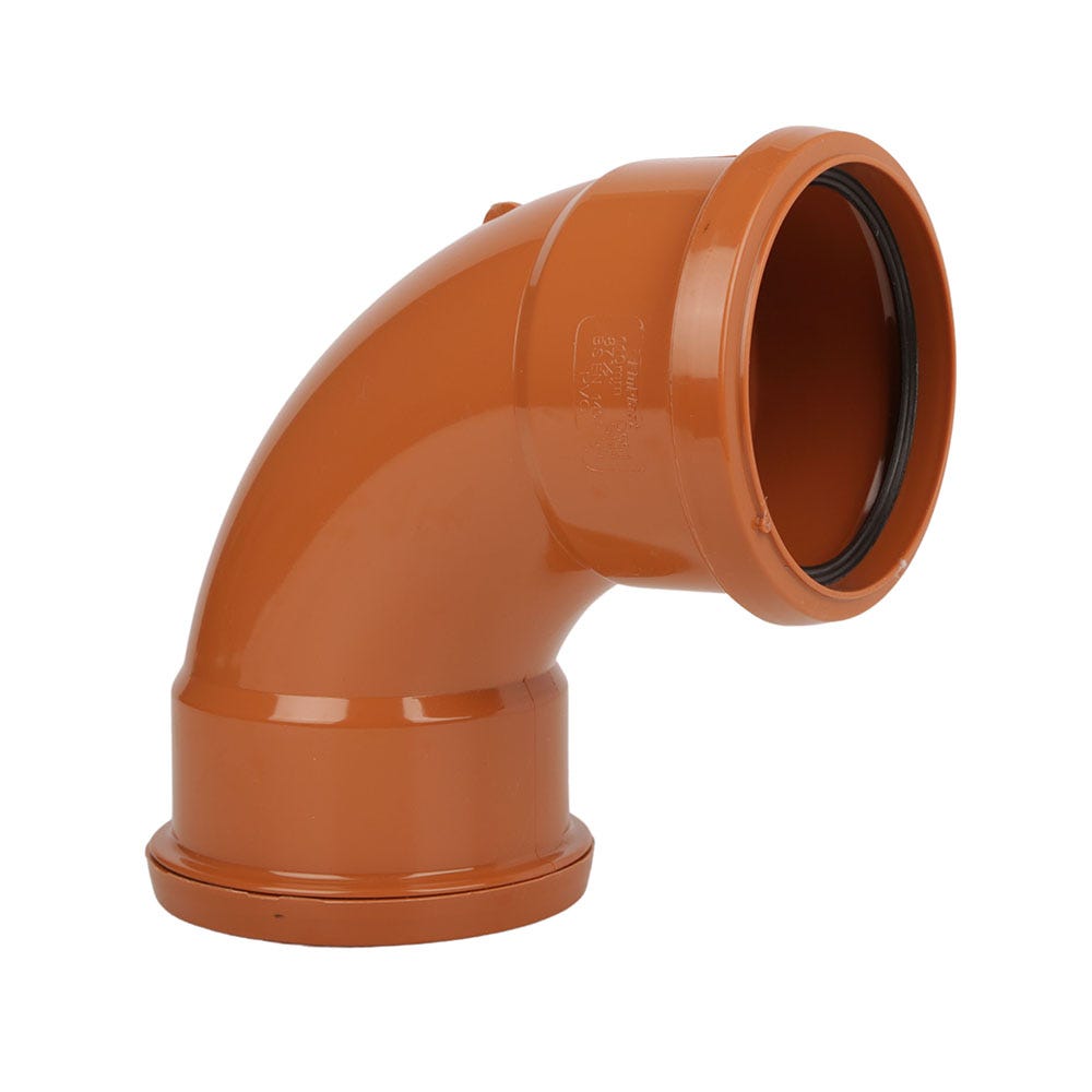 Product image for FloPlast 110mm Underground 87.5° Double Socket Rest Bend