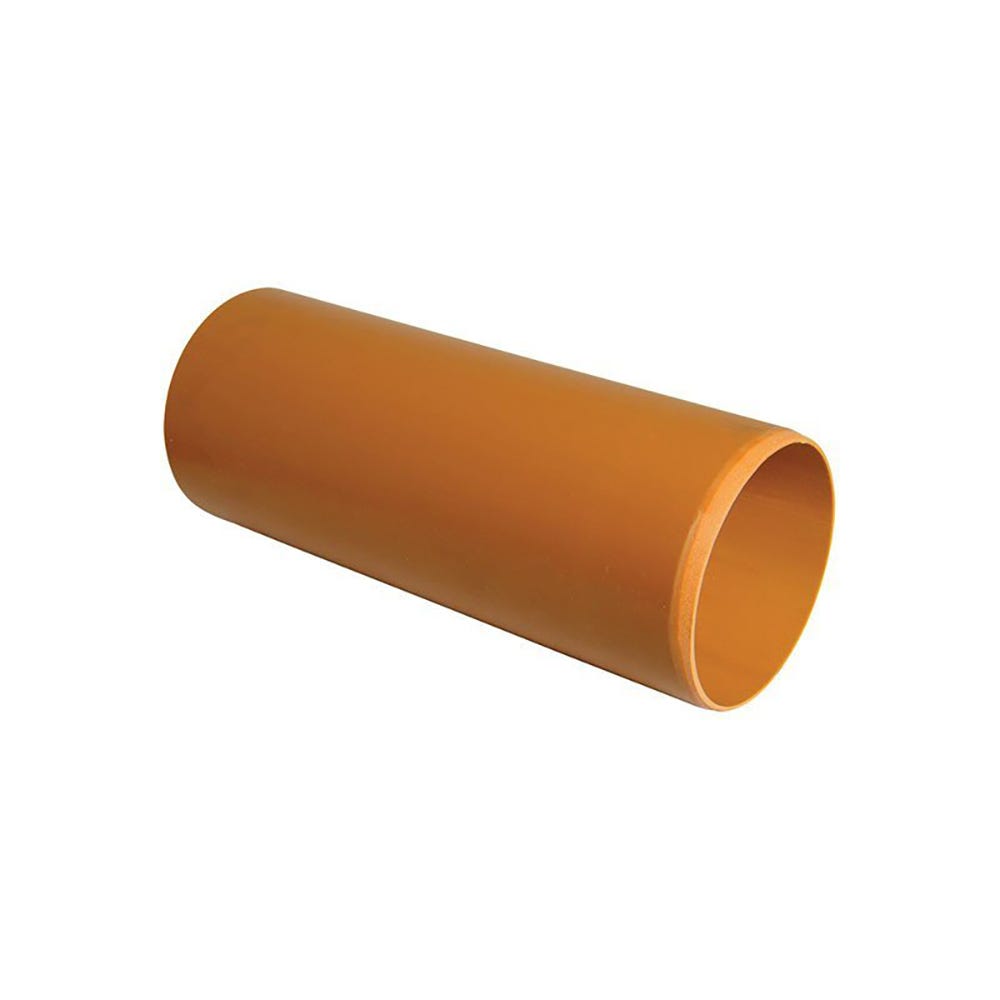 160mm FloPlast Underground Pipe Single Socket 3000mm